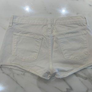 J Brand off white mini shorts
